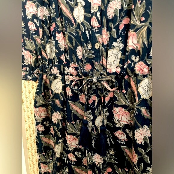 Anthropologie dRA Messie Blue Floral Cotton Jumpsuit | XS - Picture 8 of 10